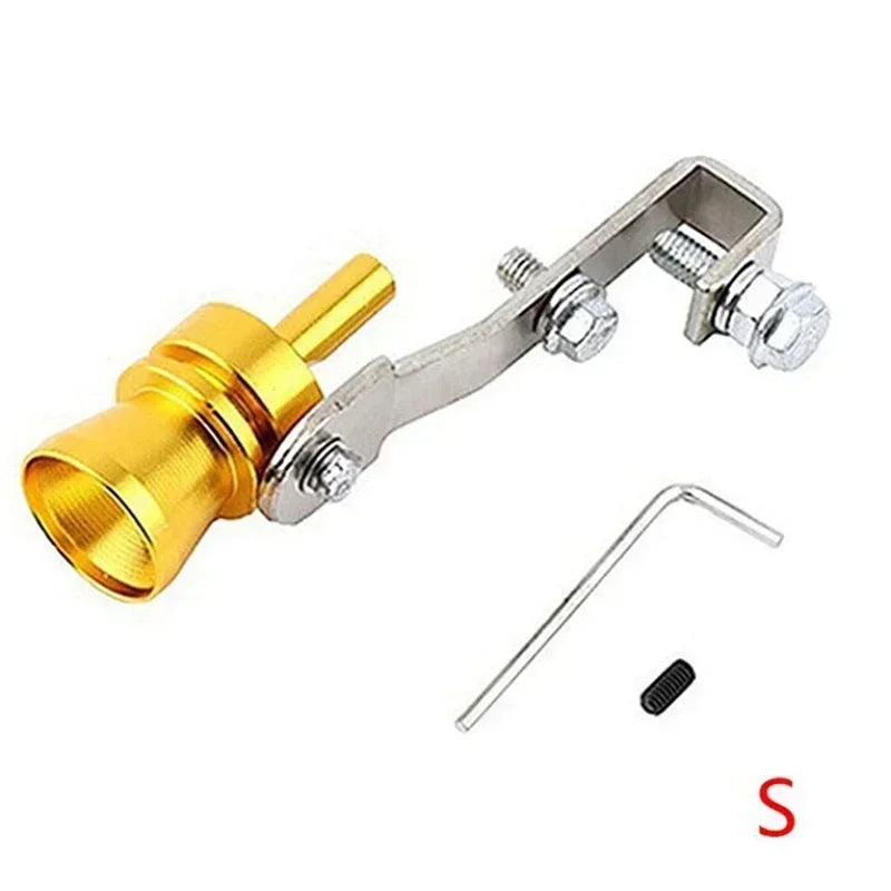 Universal Stainless Steel Car Turbo Sound Automatic Muffler Exhaust Pipe Blow-off Vale Professional Simulator Whistle Amagi