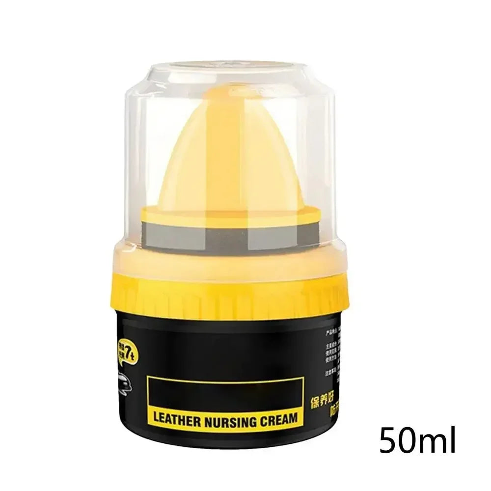 Car Leather Cleaning Cream Interior Seat Maintenance Care Oil with Sponge Brush Sofa Bags Shoes Back to Gloss Polisher Cleaner