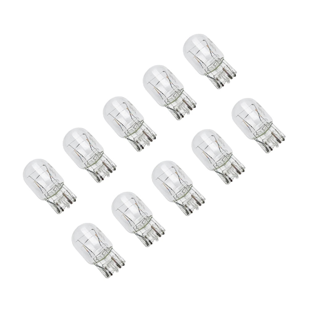 10 Pcs 5/21W Clear Glass Turn Signal Stop Brake Tail Light Bulbs LED Turn Singal Light Reverse Brake Backup Lamp Tail Light