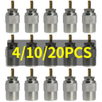 UHF Male Plug & N-Type Male Plug RF Connectors, Gold-Plated Brass Crimp Adapter for RG58 RG59 RG6U Coaxial Cable, Antenna Use