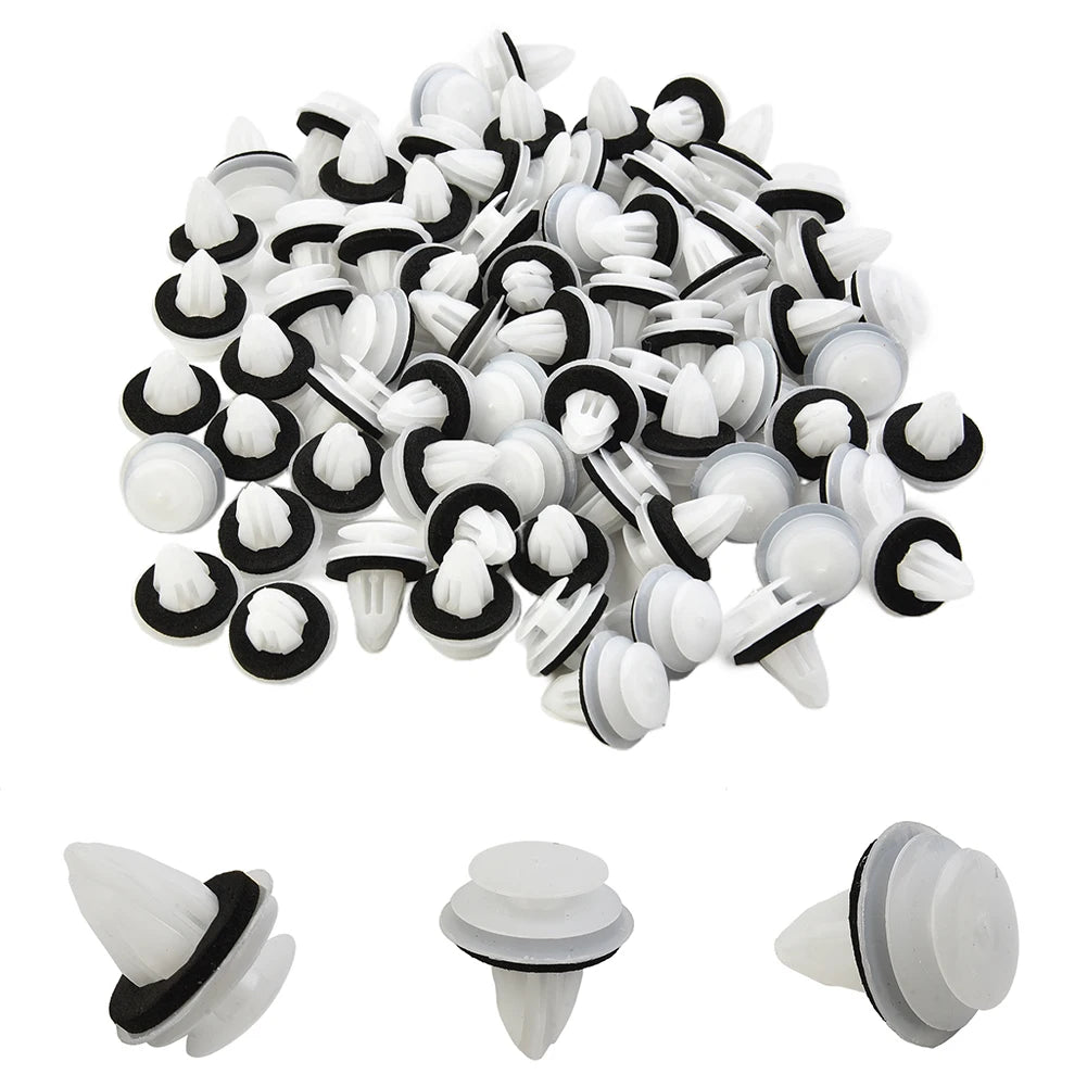 100Pcs Retaining Door Panel Clips Bumper Clips With Seal Ring Fastener Interior Fender Screw Rivet Car Interior Retaining Access