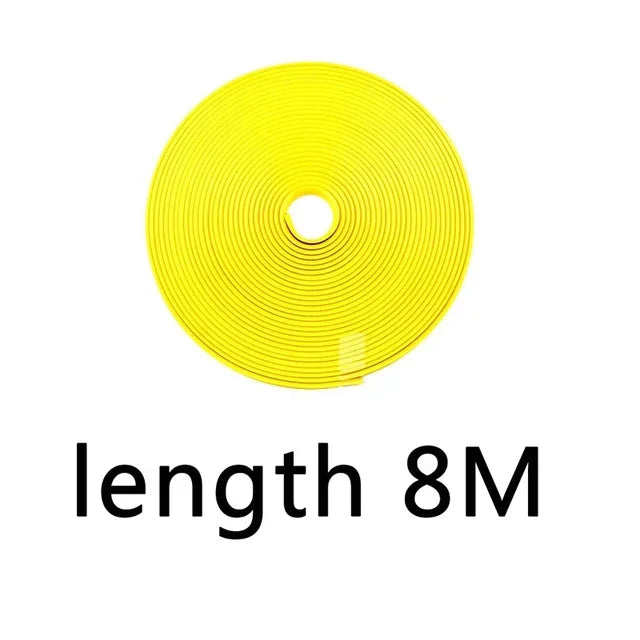 4M / 8M Car Grilles Decoration Strips Auto Wheel Protector Car-styling Accessories Wheel Sticker Tire Rim Strip Chrome Tape Good