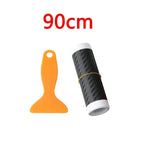 90cm Car Rear Trunk Guard Plate Sticker 3D Carbon Fiber Film Rear Bumper Trim Anti-Kicked Scratch Protection Sticker Strip Amagi