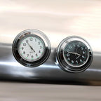 Universal 7/8 "Waterproof Chrome Motorcycle Bike Handlebar Mount Quartz Clock Watch Aluminum Luminous Clock Moto Black Amagi