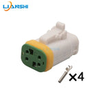 The 4-hole rubber shell is suitable for the excavator wiring harness connector with terminal DJ7049-1.6-21