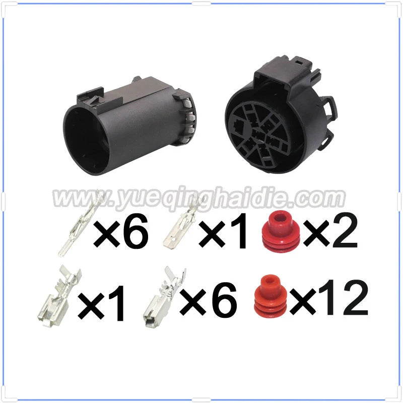 7-Pin Connector Waterproof 2.8mm 6.3mm Male Female Connector Automotive  Wiring Harness Cable Socket f 15317327 15354653
