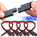 12V SAE Extension Cable Quick Disconnect 2 Pin Plug for Battery Charger Solar Panel Motorcycle Car RV Power Cord Wire Harness