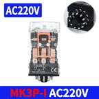MK2P-I MK3P-I Intermediate Relay, 8/11 Pin Electromagnetic Power Relay with Copper Coil and Silver Contact AC220V DC24V