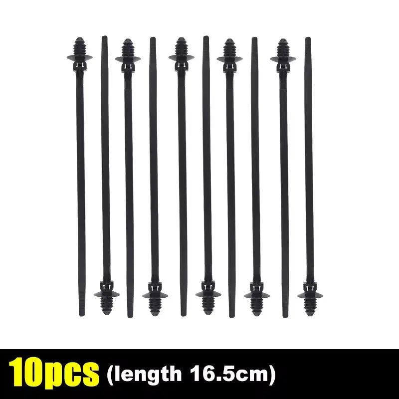 100/10pcs Nylon Self Locking Zip Tie Car Engine Bay Wiring Loom Retainer Clip Screw Mount Fastener Universal Car Wire Management