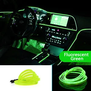 1M/3M/5M USB LED Ambient Light For Car LED Panel Dashboard Neon Strip Interior Decorations Atmosphere EL Light Line Tube With