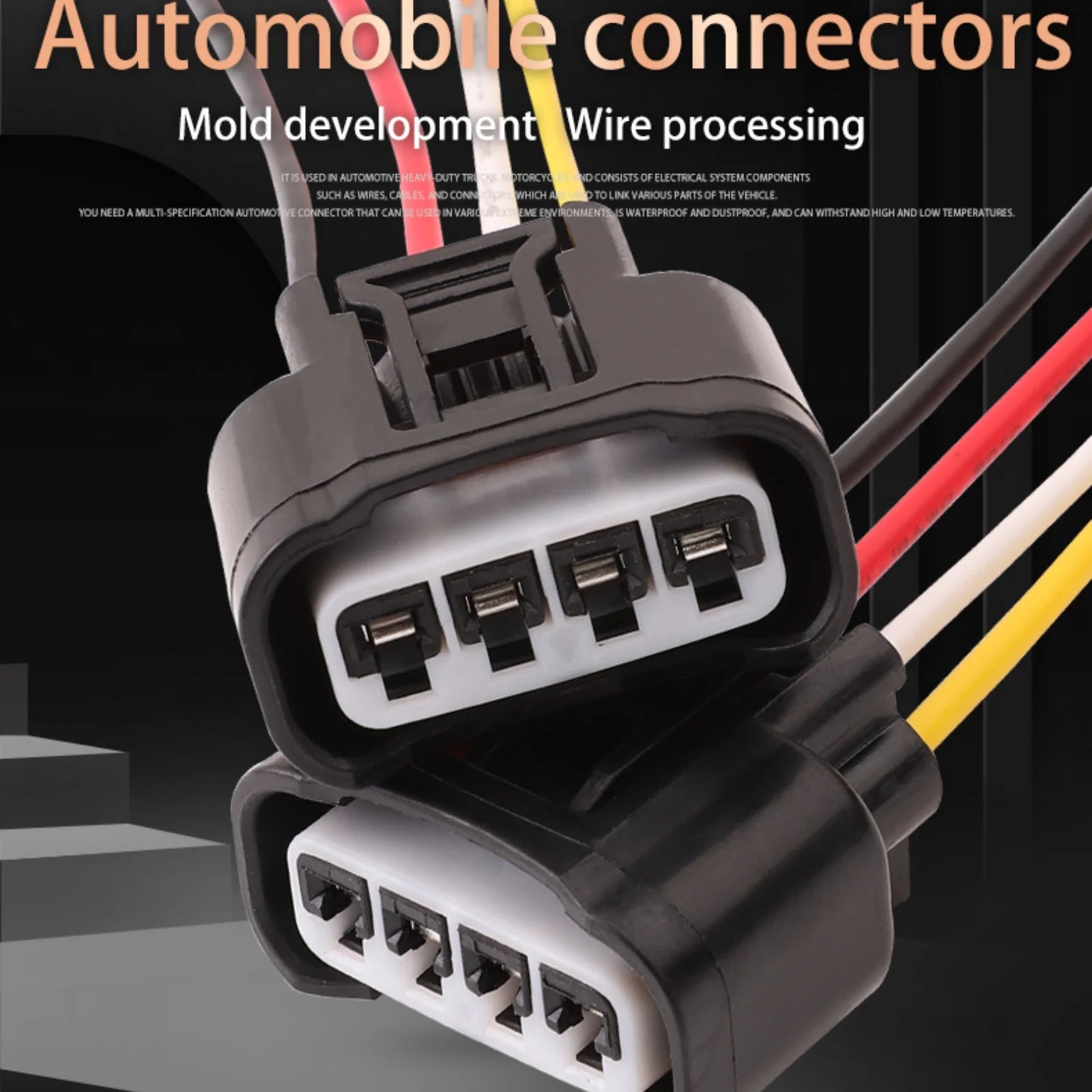 4-PIN Auto Ignition Coil Connector Wire Harness Plug 2.2mm Female Connector For Toyota Lexus 7283-7449-30/90980-11885