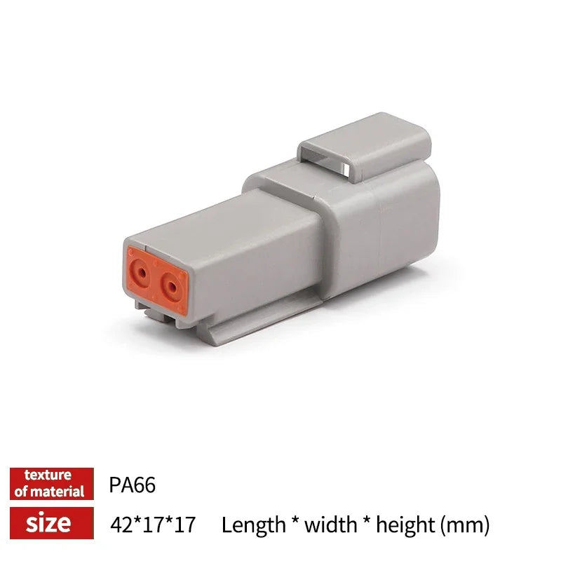 1Set Deutsch DT Series Multi-Pin Bundle (2P/3P/4P/6P/8P) | 22-16AWG Sealed Plug & Socket for Auto Electronics Upgrade DT04-2P