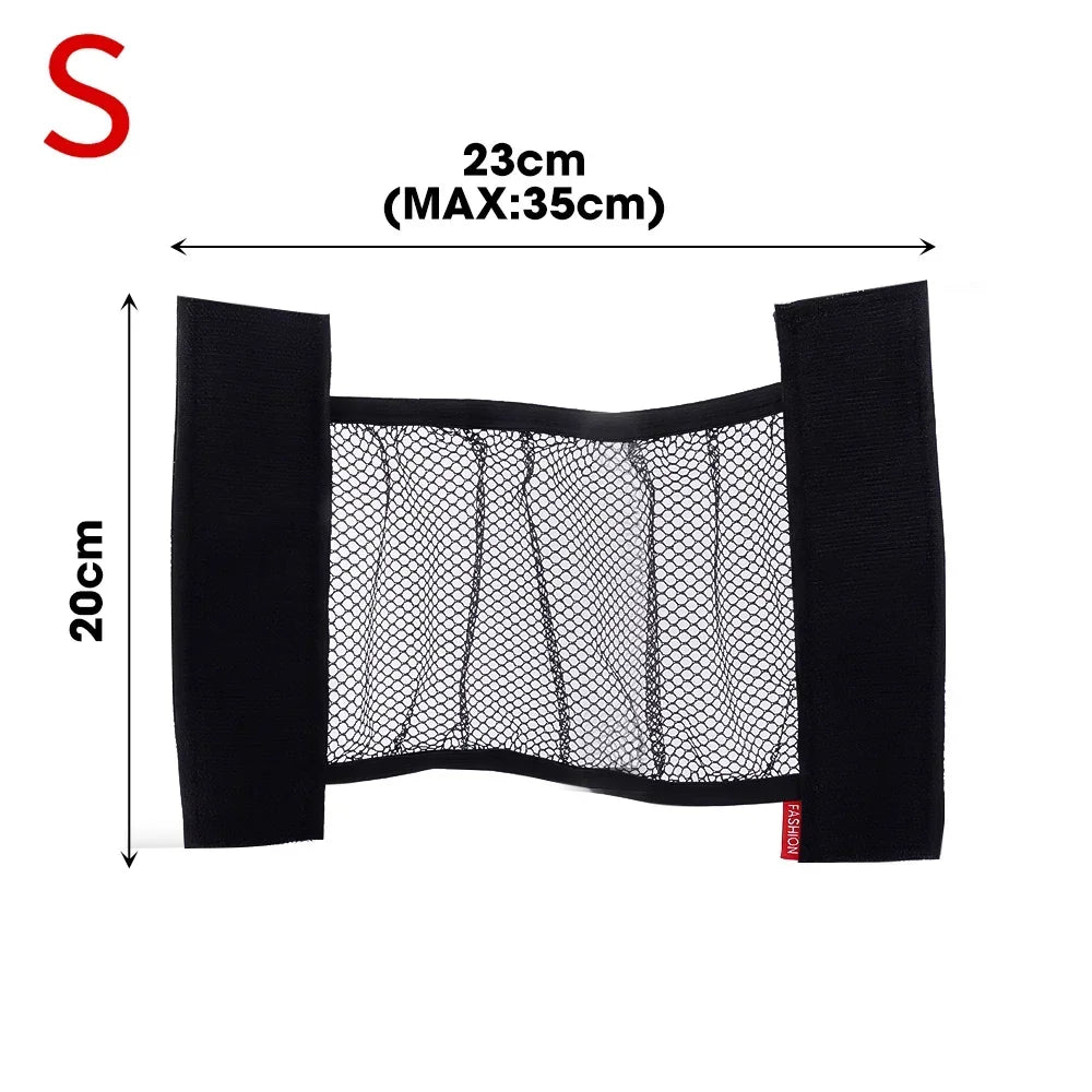 Car Trunk Elastic Mesh Fixed Straps Car Interior Organizer Extinguisher Storage Net Bag Seat Back Fixing Bag Auto Car Accessory