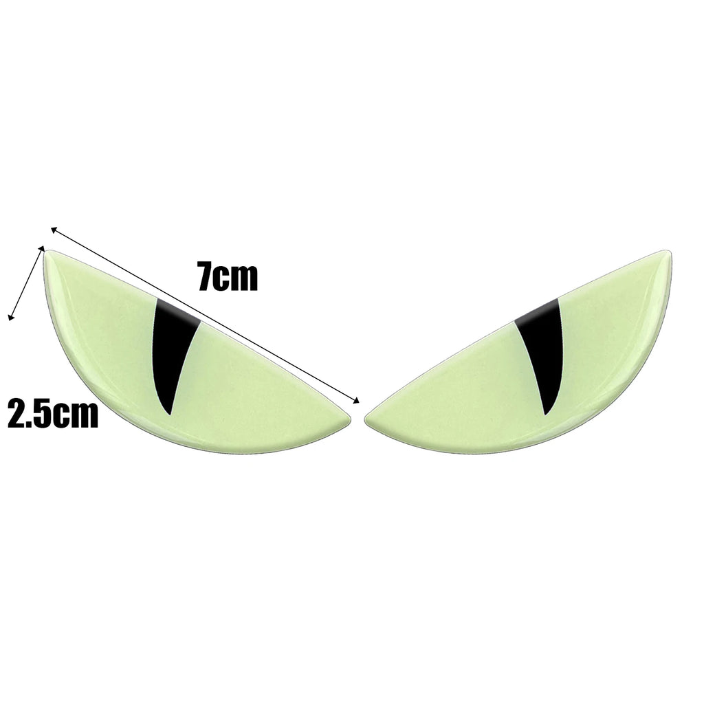 Compact Night Light 3D Devil Eye Stickers Motorcycle Electric Scooter Modified Decorative Front Stickers Windshield Stickers