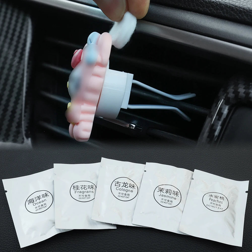 Car Interior Air Freshener Supplies Vent Clip Replacement Set Pads Solid Fragrance Scent Air Freshener Refill Tablets Deodorizer