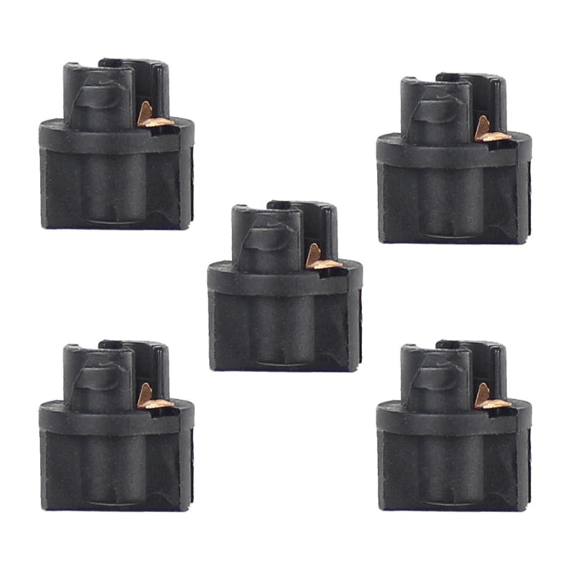 5Pcs Signal Lamp T5 LED Twist Socket Instrument Panel Cluster Socket Lamp Holder Base T5 Socket Car Bulbs Base
