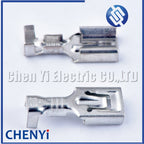 20 Pcs Brass Tinned Crimping Automotive Wire 6.3mm Terminal Female Auto Cable Connector plug Mental Pins 7116-2873