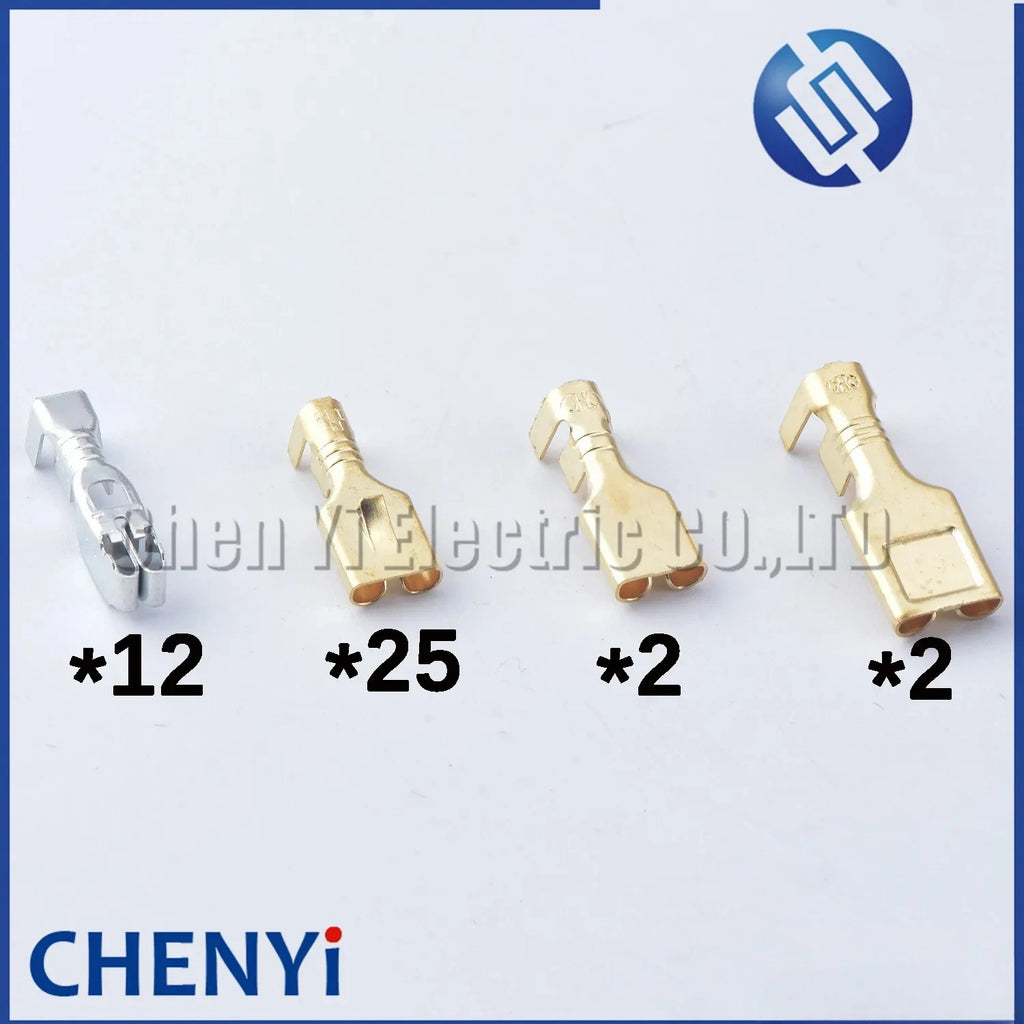 12-Slot Relay Box 6 Relays Fuses Holder Block with 41 pcs Metallic Pins Universal for Automotive and Marine Use