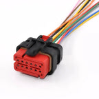 Suitable for Carter excavator engine injector 12-wire red plug harness connector 776437-1