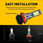 2Pcs Dual Colors H11 H8 9006 HB4 881 H27 High Quality 3030 LED Auto Fog Lamp Car Anti Fog Light Bulb Foglamps Yellow White Amagi