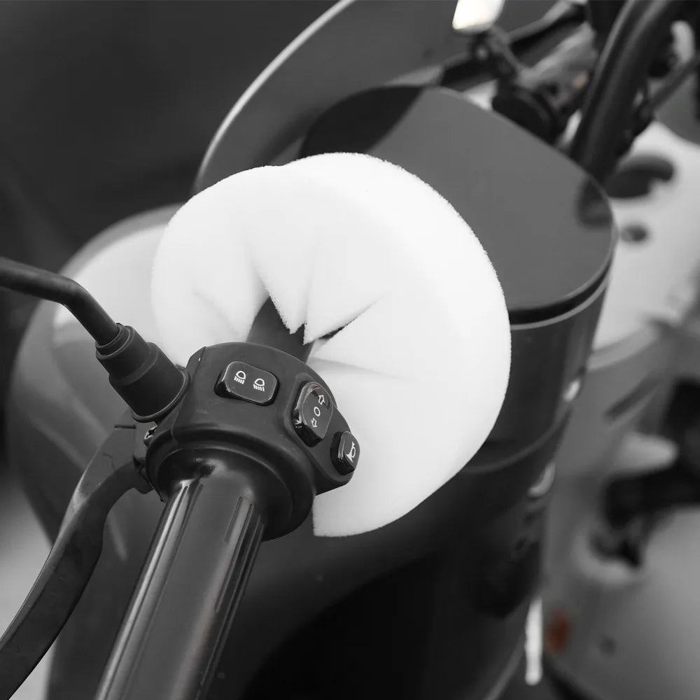 Wave Shaped Windproof Cotton Grip Winter Riding Thickened Fluffy Cotton Core Windproof Electric Motorcycle Handlebar Warm Pad