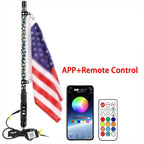 3FT Spiral Whip Lights Remote Control Turn Signal Brake Function Dream-Color Dancing For UTV RZR Can-Am SxS Sand Dune Buggy Truc