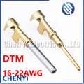 20 Pcs Pin Contact 1062-20-0244 1060-20-0244 brass Gold plating 22-16 AWG Wire Size Crimp Terminals For Deutsch DTM 1.0mm Series