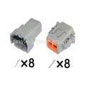 DTM Deutsch 8-Pin Connector Waterproof 1mm Automotive Wiring Harness Cable Socket DTM04-8PA DTM06-08SA