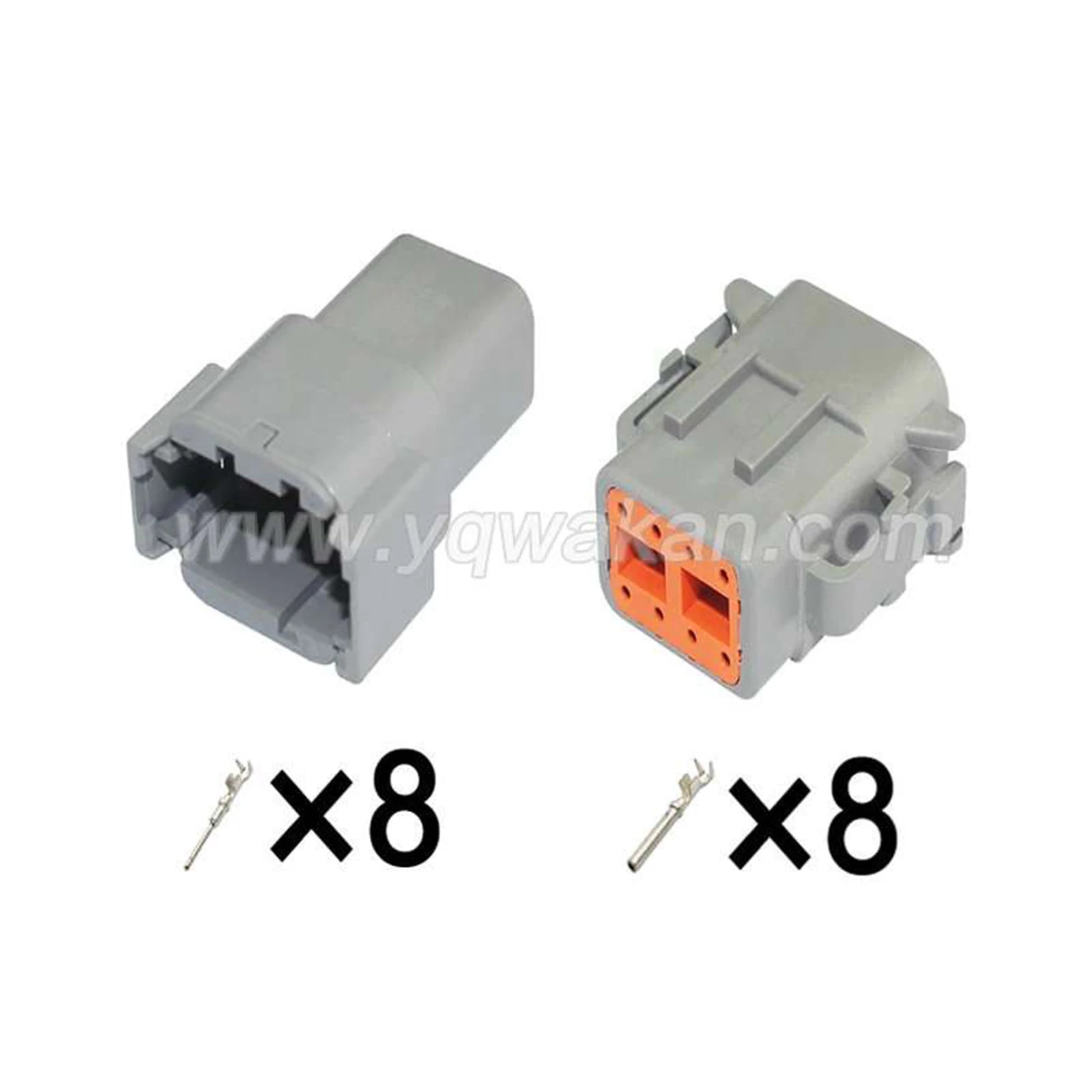 DTM Deutsch 8-Pin Connector Waterproof 1mm Automotive Wiring Harness Cable Socket DTM04-8PA DTM06-08SA