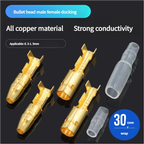 Automobile butt terminal flame retardant sheath diameter 4MM bullet male and female connector wire connector 30 sets