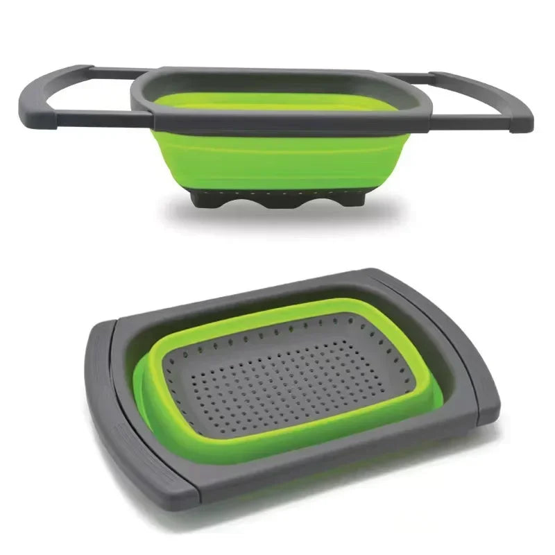 Household Kitchen Folding Wash Portable Sink Foot Bucket Cutting Board Plastic Foldable Basin Travel Outdoor Camping Tools amagi