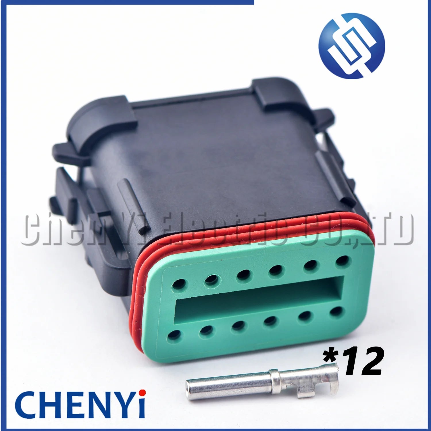 12 Pin Black DT series Connector Waterproof Plug Socket DT06-12S DT04-12P DT06-12S-E005 DT04-12P-E005 with pins For Deutsch