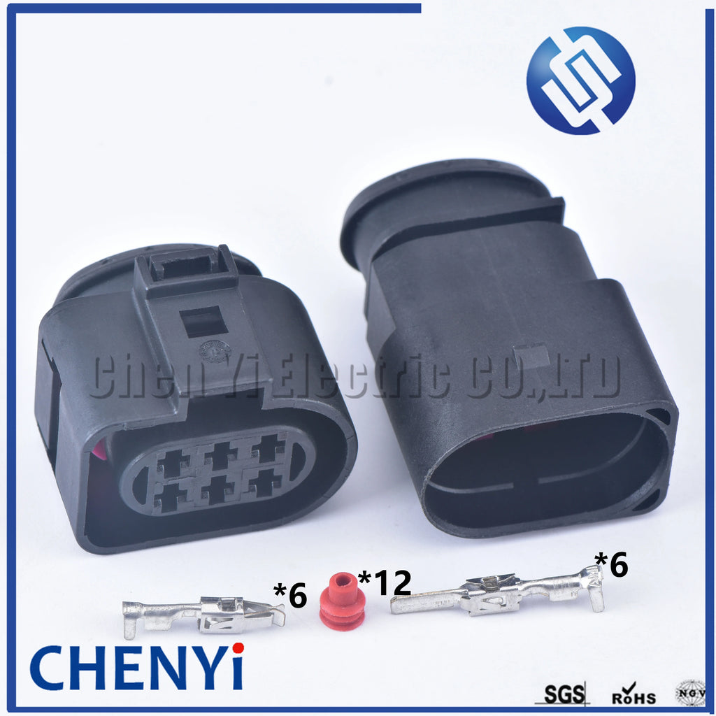6 Pin 3.5mm 1J0973733 female or male Auto waterproof connector plug LSU 4.2 Oxygen Sensor Connector 1J0973833 1J0 973 733
