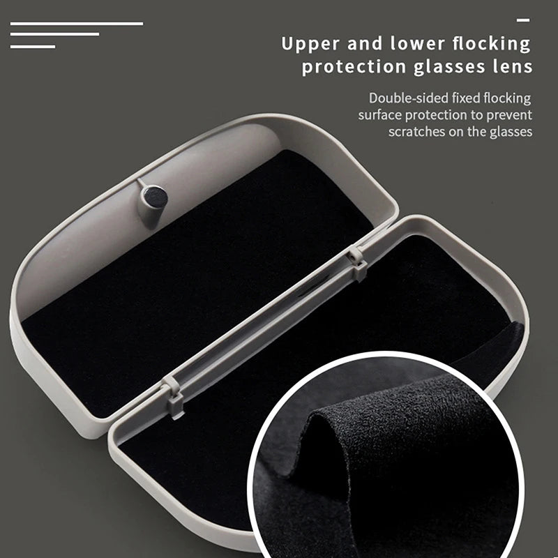 1PC Car Glasses Box Portable Car Sunglasses Holder In The Car Driving Glasses Holder Eyeglass Case Sun Visor Car Lenses Holder