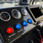 Round Boat Rocker Switch with LED On/Off 3-Pin 2-Position Snap 20A 12V Red LED for Marine Motorcycle Switches DIY Replacement