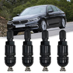 4pcs TPMS Tire Pressure Sensor Valve Stem Repair Kit For BMW 5 Series Black Tire Pressure Sensor Valve Stem Repair Kit