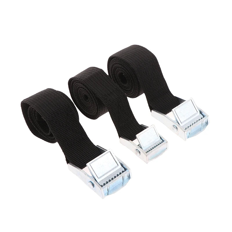 Buckle Tie-Down Belt Cargo Lashing Straps For Car Motorcycle Bike With Metal Buckle Tow Rope Strong Ratchet Belt For Luggage Bag