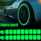 Luminous Valve Caps Car Tire Fluorescent Tyre Valve Stem Decor Luminous Cap Night Glowing Wheel Hub Nozzle Valve Caps