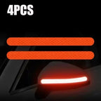 6/2pcs Car Reflective Safety Strip Stickers Car Rearview Mirror Reflective Sticker Reflective Warning Safety Tape Accessories