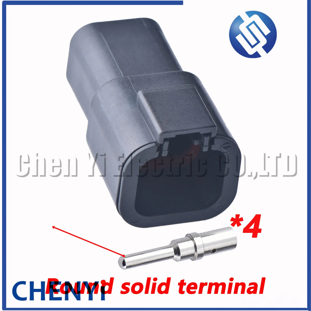 Black DTP series 4 Pin Male Female Automotive Waterproof Connector Plug DTP06-4S DTP04-4P For cummins ECM Power Connector Module