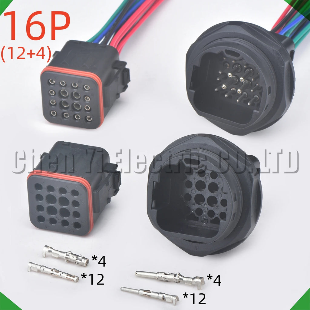 16-pin auto connector automotive connectors gearbox harness 132124-001 132124-000