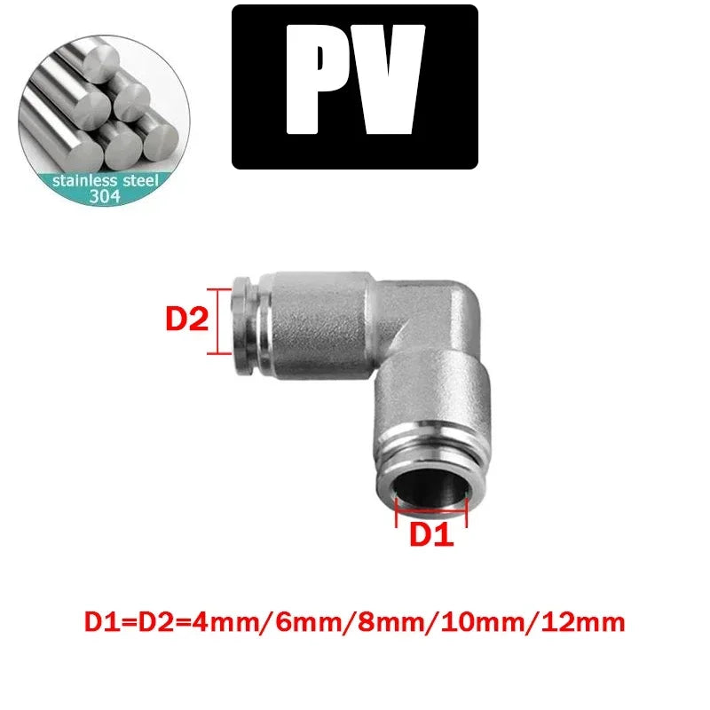Pneumatic Fitting Tube Connector Fittings Air Quick Water Pipe Push In Hose Quick Couping OD 4mm 6mm 8mm 10mm 12mm Multiple type