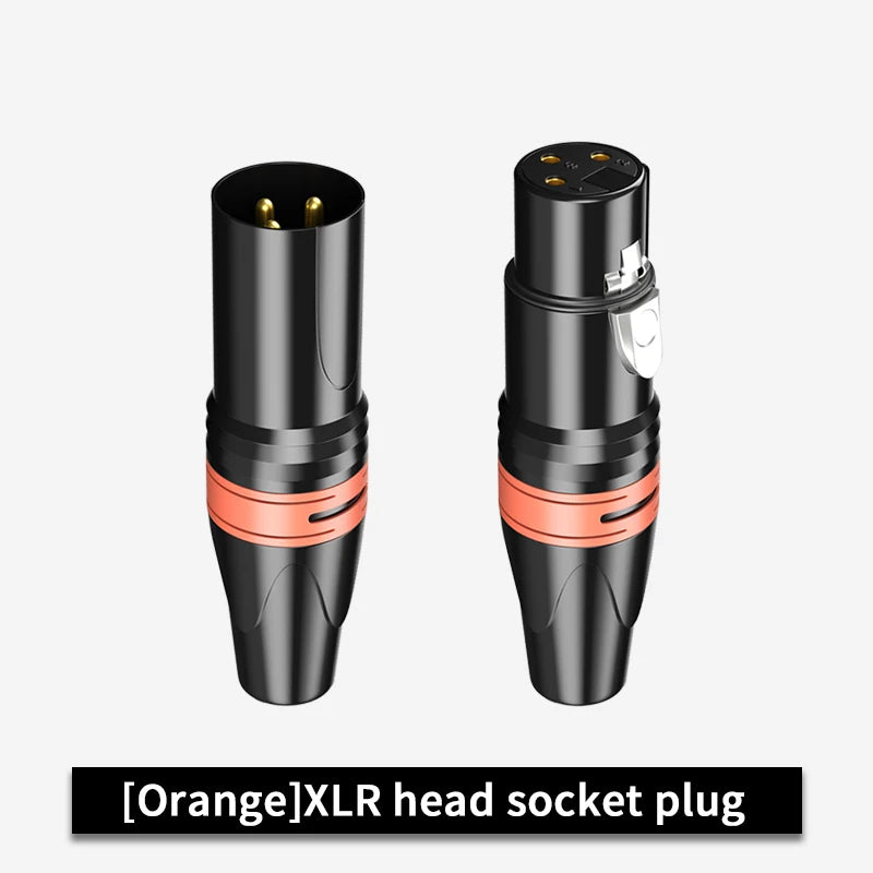 10 Set 3Pin XLR Color Head Pure Copper Pin Male and Female Audio Microphone Connector Canon Welding Plug Socket