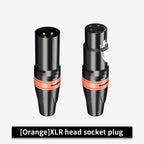 10 Set 3Pin XLR Color Head Pure Copper Pin Male and Female Audio Microphone Connector Canon Welding Plug Socket