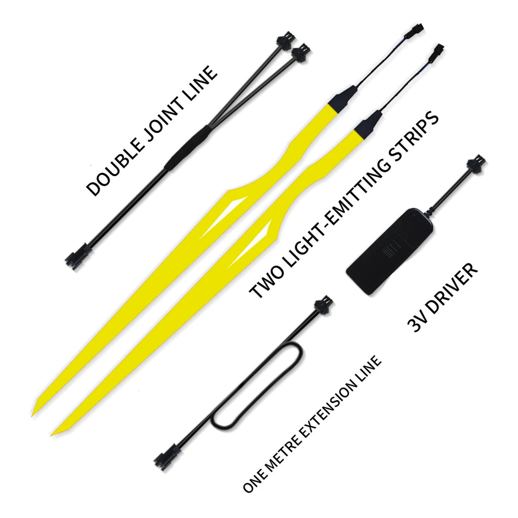 Light Up Your Ride Motorcycle LED Warning Strip with Multicolor Reflective Lights Light Film DIY Helmet Strip Accessories