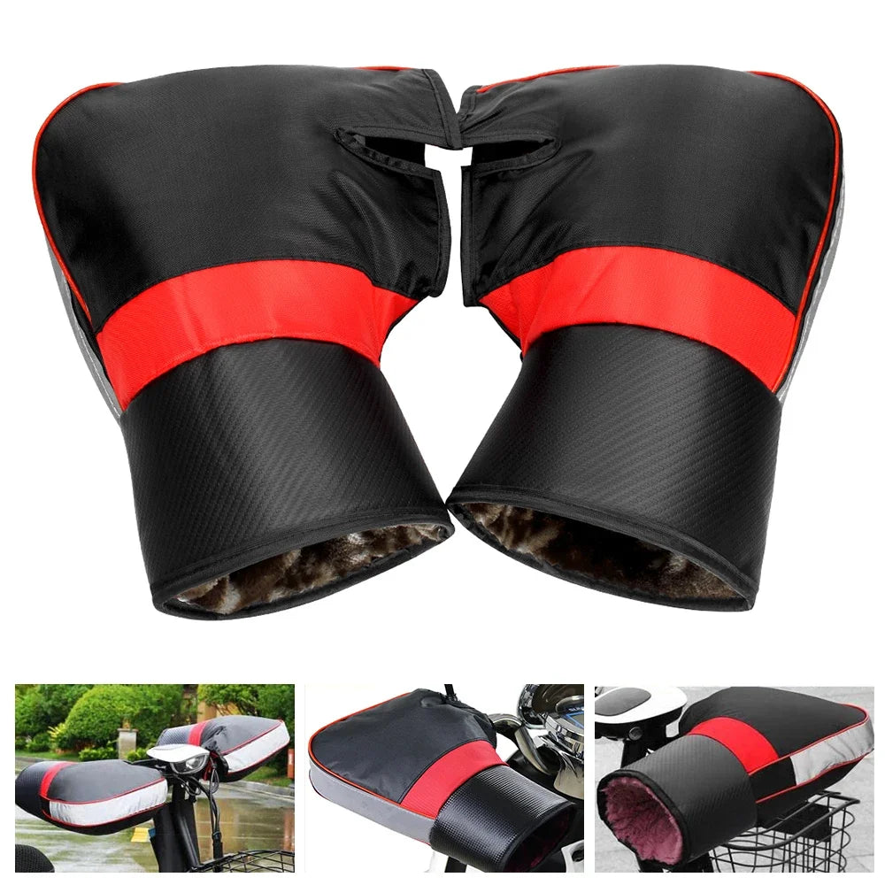 Motorcycle Handlebar Gloves Waterproof Windproof Winter Warm Gloves Motor Scooter Electric Vehicles Reflective Motocycle Amagi