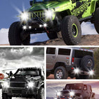 Car LED Work Light Flush Mount Bar OffRoad 12V 24V Spot Flood LED Light Bar LED Daytime Running Lights Car Tuning Accessories