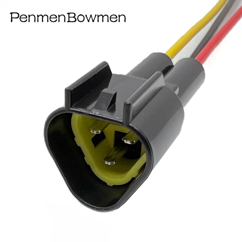 1 Set 3 Pin Auto Instrument Throttle Turn Grip Electrical Cable Connectors Male Female Wire Harness Plug FW-C-3M-B FW-C-3F-B