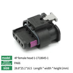 5/10/100 Sets 2P/3P/4P/5P/6P1-1718645-1 1-1670916-1TE type wiring harness connector reversing radar plug waterproof connector