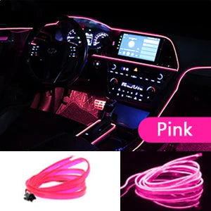 1M/3M/5M USB LED Ambient Light For Car LED Panel Dashboard Neon Strip Interior Decorations Atmosphere EL Light Line Tube With